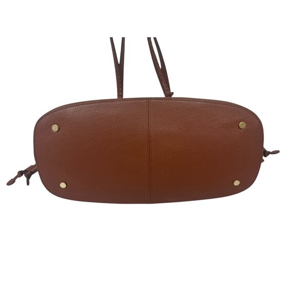 Cole Haan Alessa Drawstring Tote w/ Tassel Woodbury Tan Brown Purse Shoulder Bag - Picture 6 of 9